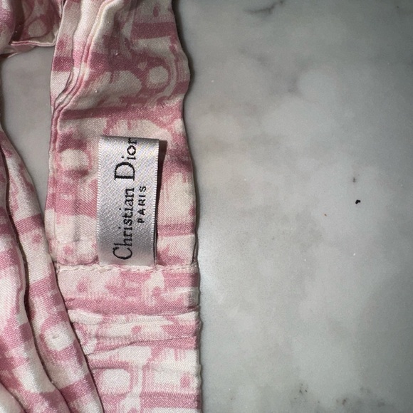 Auth Dior Pink Oblique Silk Headband - Vintage - Picture 4 of 7
